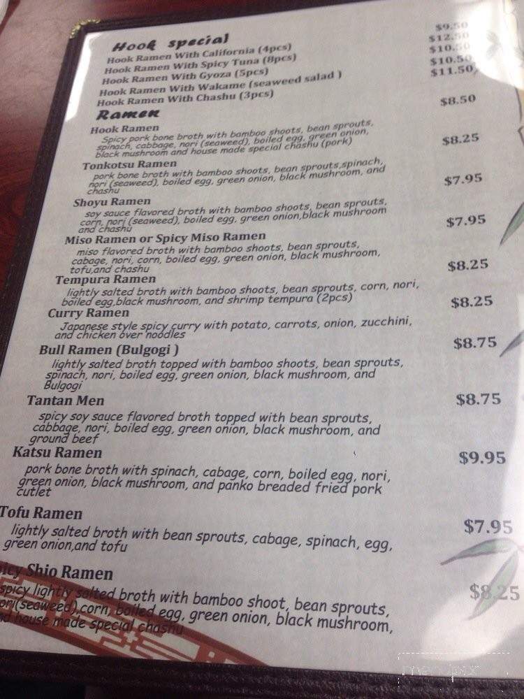 Ramen Hook - Davis, CA menu_pic