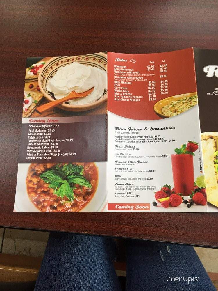 Rafic's Falafel - Dearborn, MI menu_pic