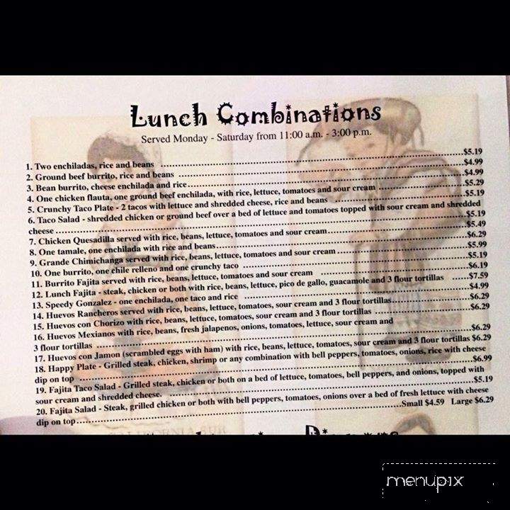 Tio Juan Mexican Grill - Decatur, AL menu_pic