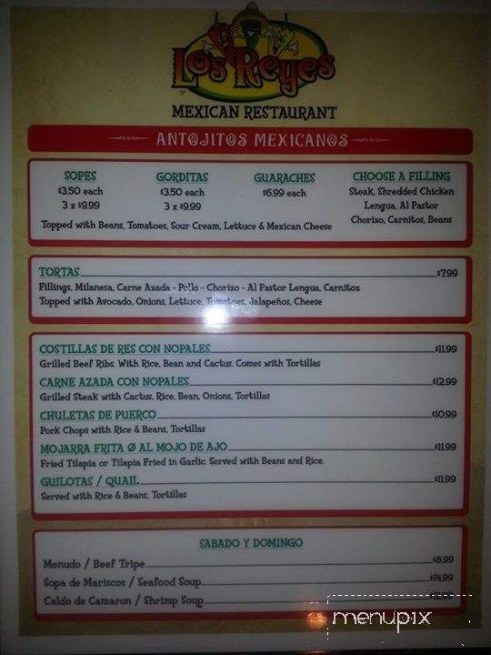 Los Reyes - Deland, FL menu_pic