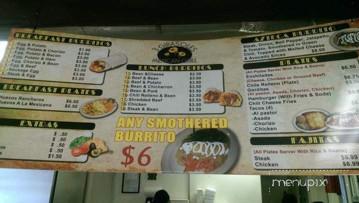 3 Girasoles - Denver, CO menu_pic