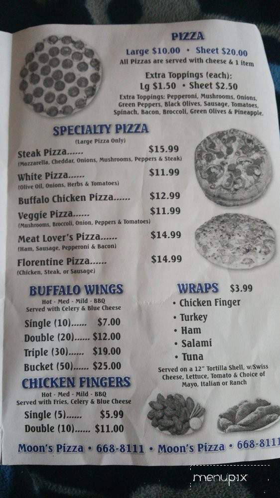 Moons Pizza - Depew, NY menu_pic
