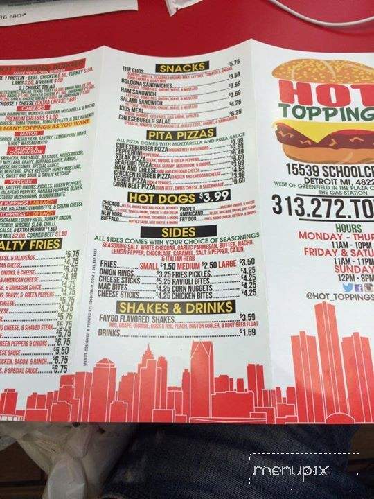 Hot Toppings Burgers - Detroit, MI menu_pic