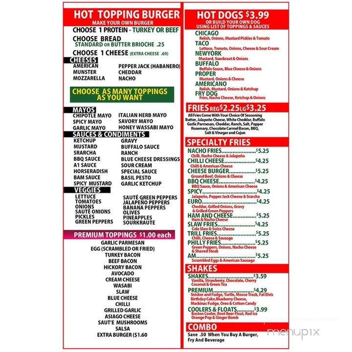 Hot Toppings Burgers - Detroit, MI menu_pic