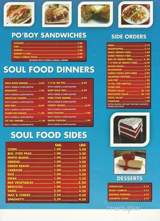 D Town Fish & Soul Food - Detroit, MI menu_pic