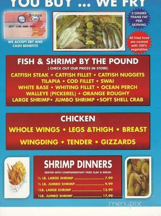 D Town Fish & Soul Food - Detroit, MI menu_pic