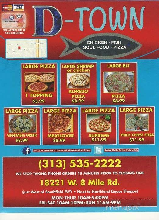 D Town Fish & Soul Food - Detroit, MI menu_pic