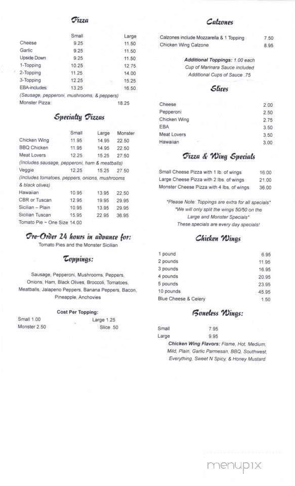 Brix Pizzeria - Dolgeville, NY menu_pic
