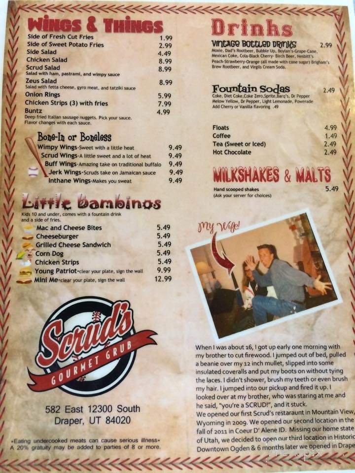 Scrud's Gourmet Grub - Draper, UT menu_pic