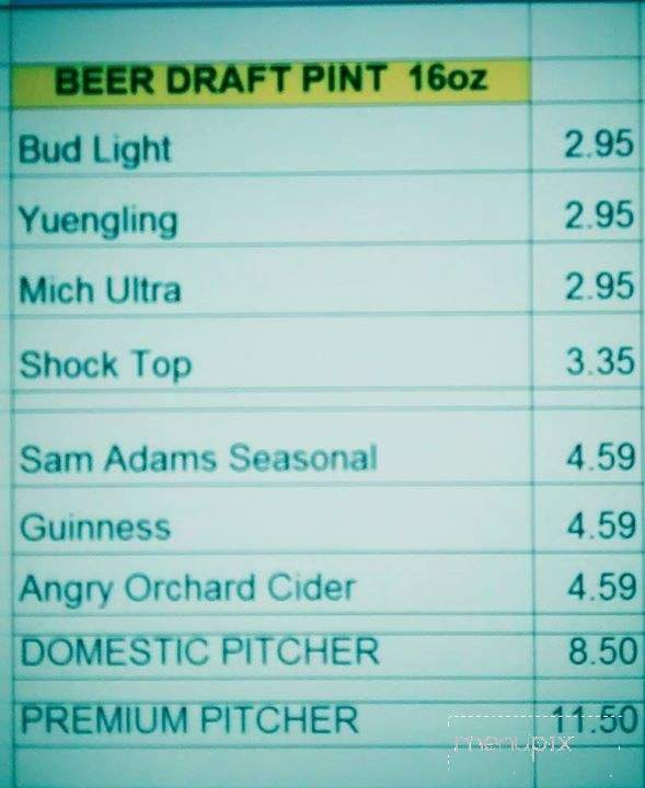 Off Kilter Sports Pub and Grille - Dublin, GA menu_pic