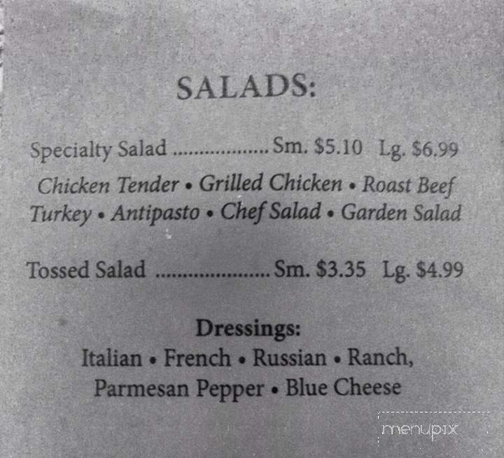 Earl's Home Town Pizzeria - Dundee, NY menu_pic