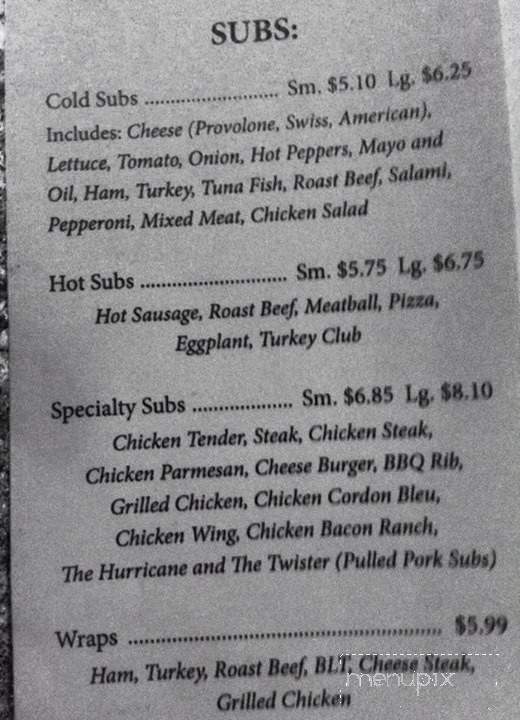 Earl's Home Town Pizzeria - Dundee, NY menu_pic