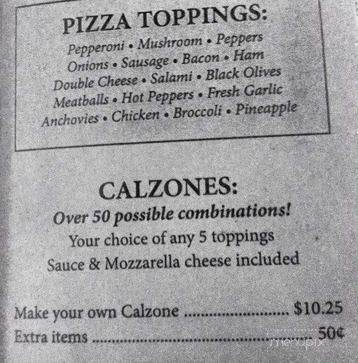 Earl's Home Town Pizzeria - Dundee, NY menu_pic