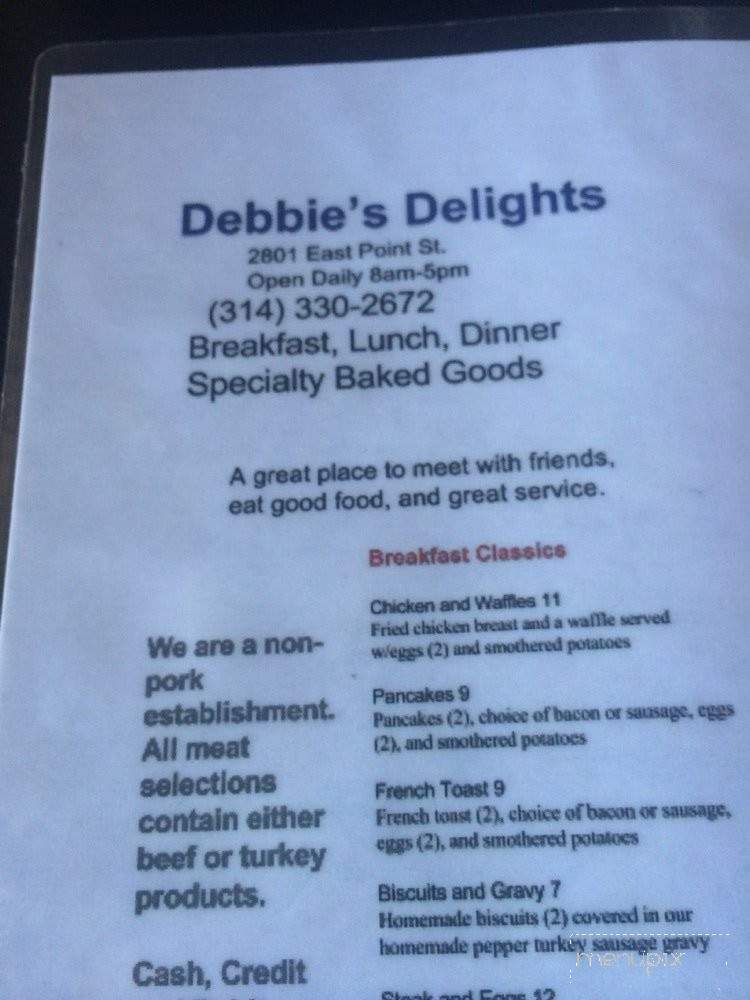 Debbie's Delights - East Point, GA menu_pic