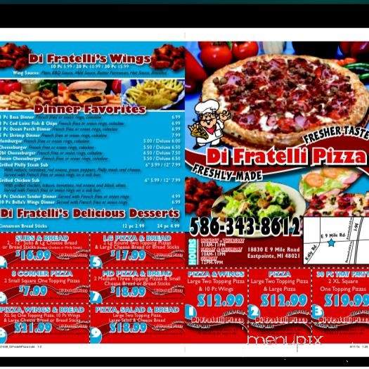 Di Fratelli Pizza - Eastpointe, MI menu_pic