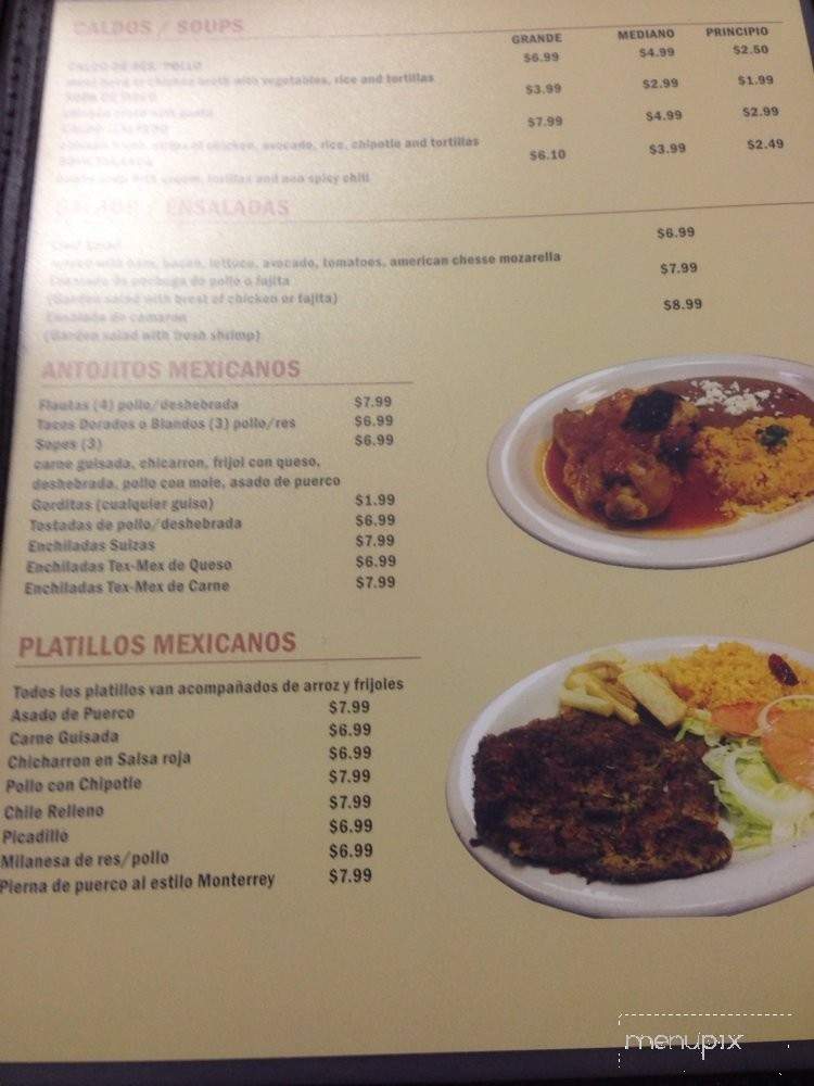 El Meson de la Ranas - Edinburg, TX menu_pic