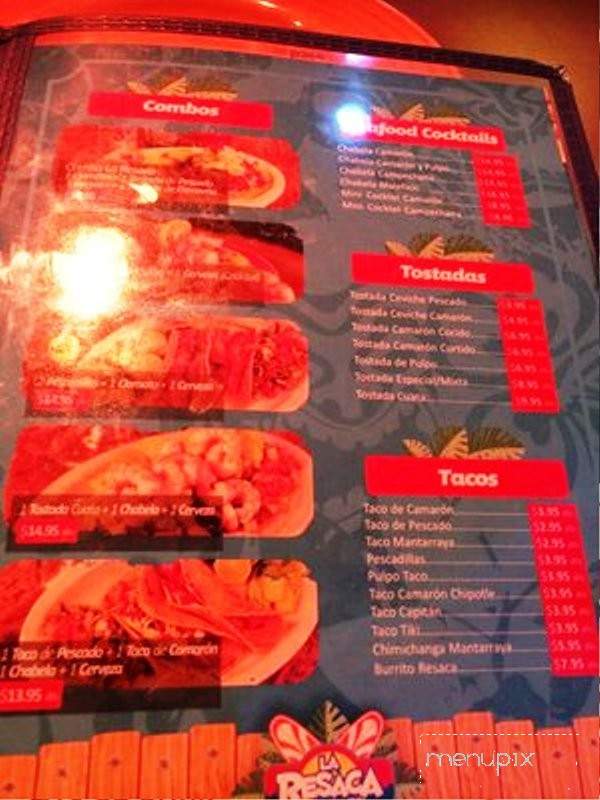 La Resaca Restaurant - El Centro, CA menu_pic