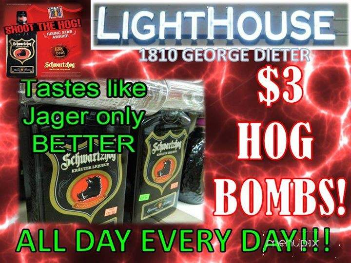Lighthouse Bar & Grills - El Paso, TX menu_pic