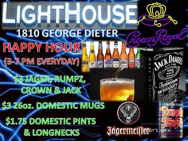 Lighthouse Bar & Grills - El Paso, TX menu_pic
