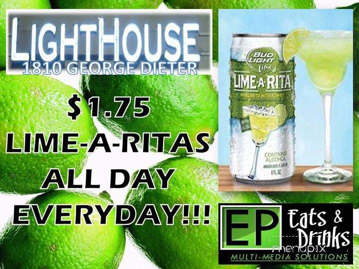 Lighthouse Bar & Grills - El Paso, TX menu_pic