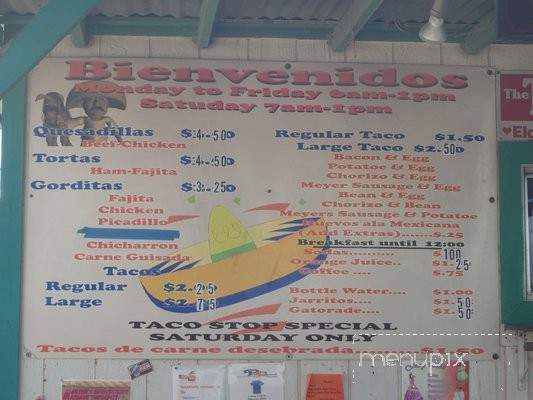 Taco Stop - Elgin, TX menu_pic