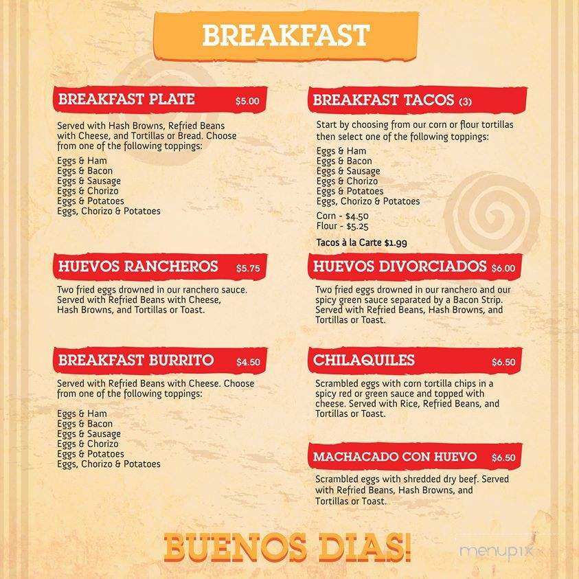 Nortenos Mexican Food - Ennis, TX menu_pic