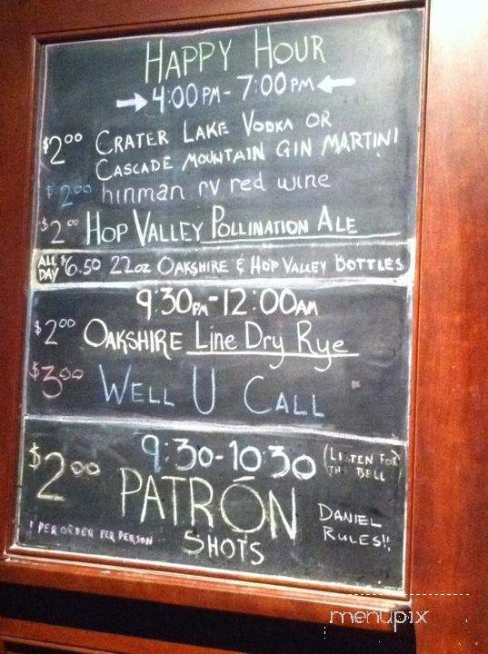 Starlight Lounge - Eugene, OR menu_pic