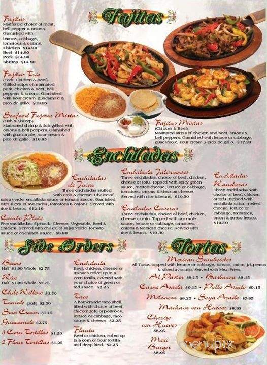 Little Jalisco Taqueria - Eureka, CA menu_pic