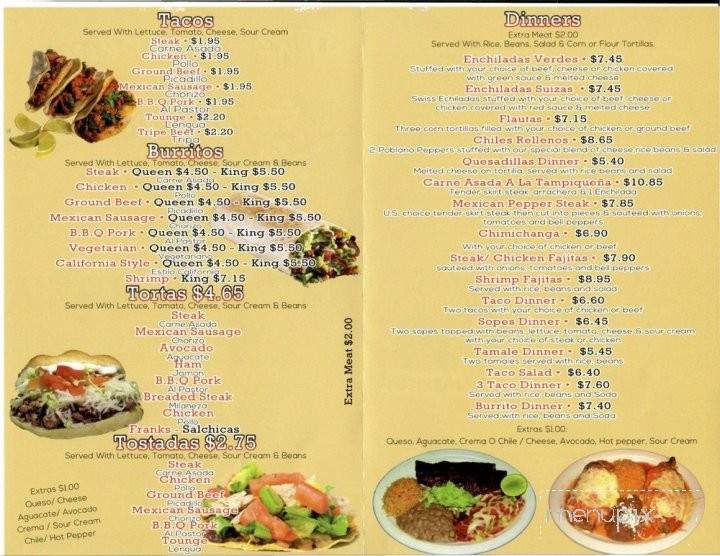 Supreme Burrito #1 - Evanston, IL menu_pic