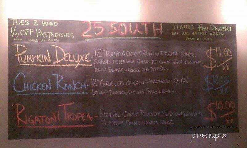 Twenty Five South - Fanwood, NJ menu_pic