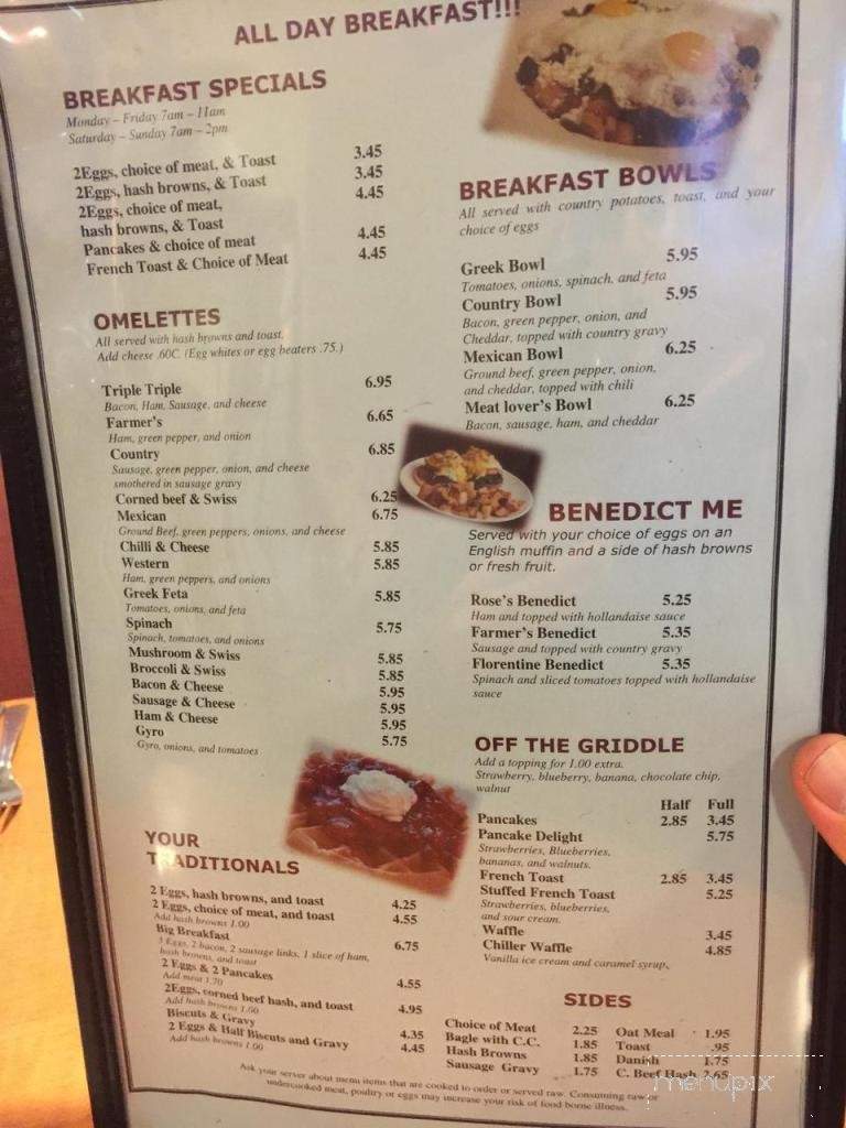 2 Rose's Family Restaurant - Farmington, MI menu_pic