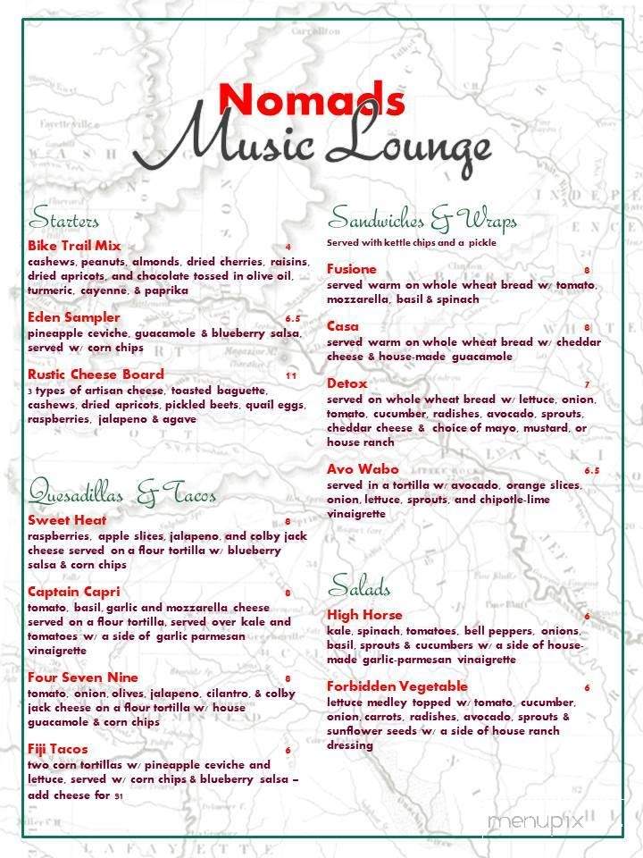 Nomad's Music Lounge - Fayetteville, AR menu_pic
