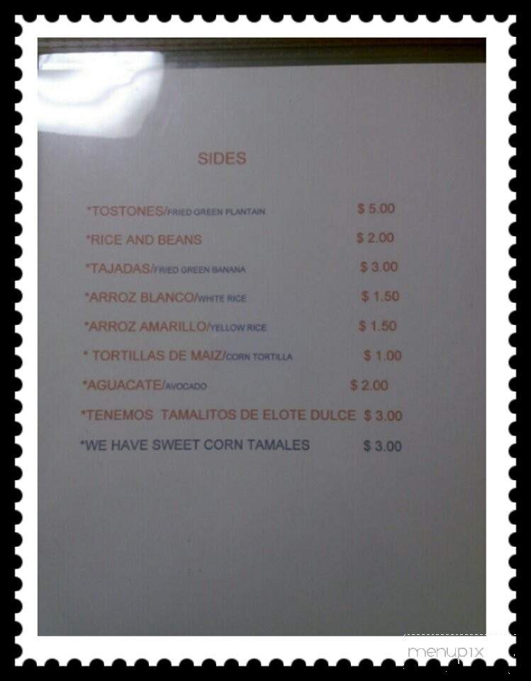 Mi Bella Honduras Restaurant - Federal Way, WA menu_pic