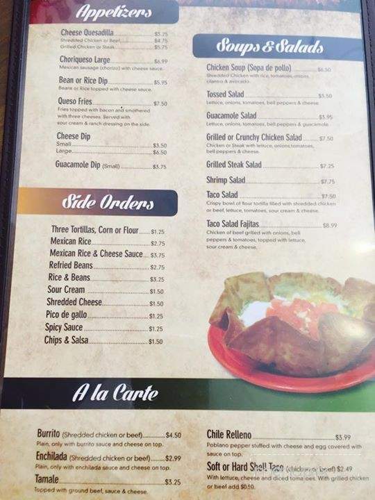 Fiesta Brava - Fergus Falls, MN menu_pic