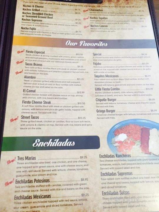 Fiesta Brava - Fergus Falls, MN menu_pic