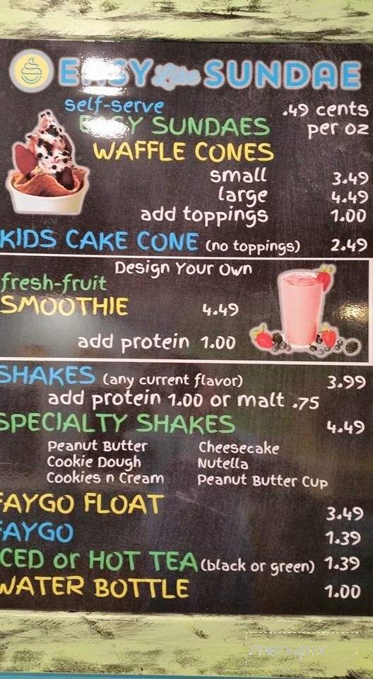 Easy Like Sundae - Ferndale, MI menu_pic