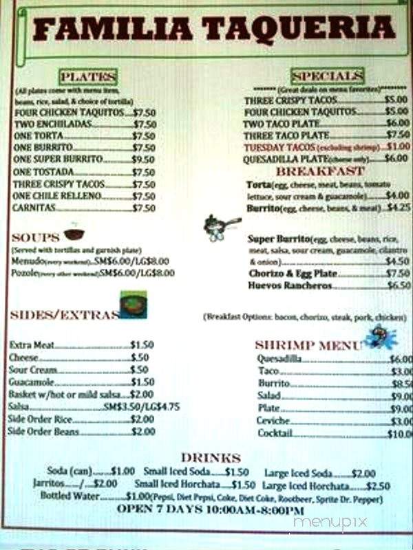 /380336642/Familia-Taqueria-Menu-Folsom-CA - Folsom, CA