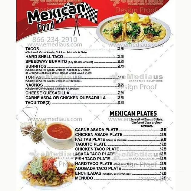 Speedway Grill - Fontana, CA menu_pic