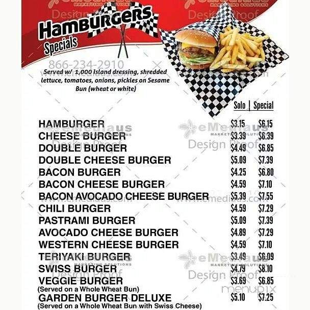 Speedway Grill - Fontana, CA menu_pic