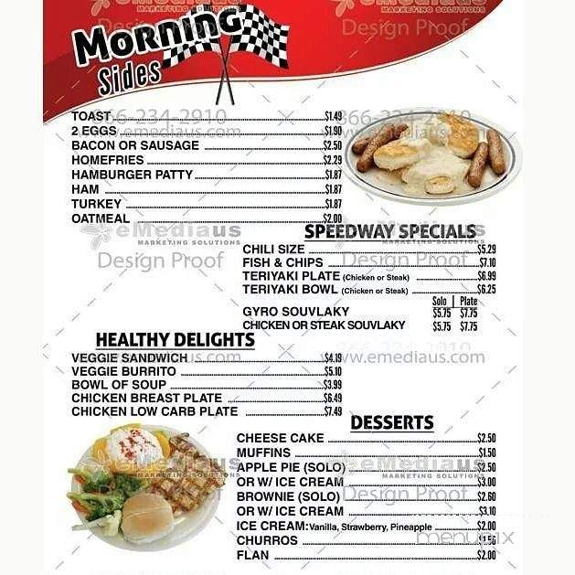 Speedway Grill - Fontana, CA menu_pic