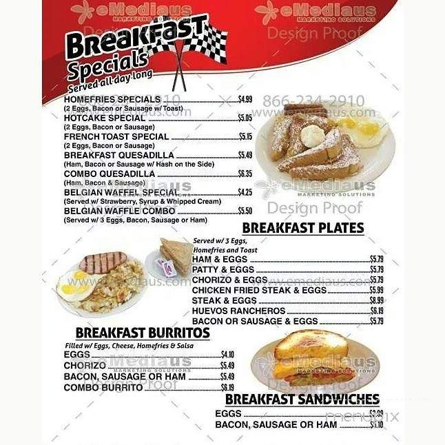 Speedway Grill - Fontana, CA menu_pic