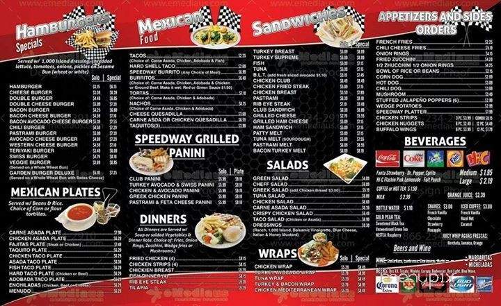 Speedway Grill - Fontana, CA menu_pic