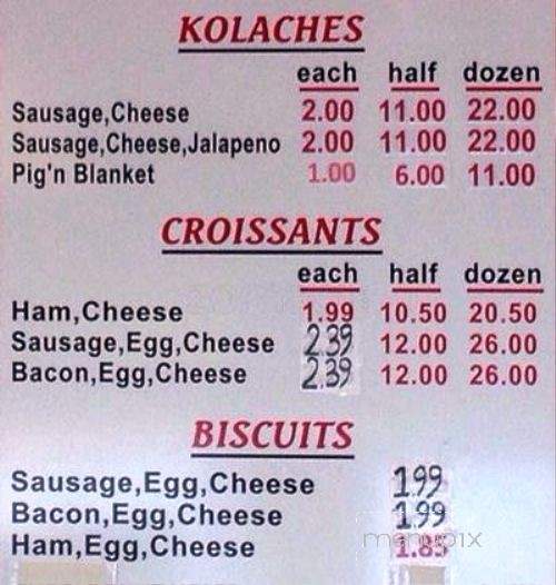Donut Palace - Fort Worth, TX menu_pic