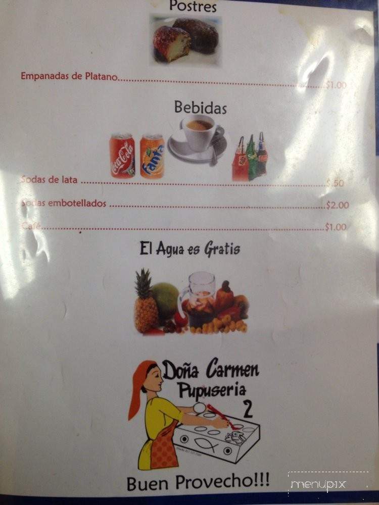 Pupuseria Dona Carmen En Riverside - Fort Worth, TX menu_pic