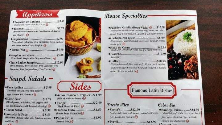 Taste Latino Restaurant - Fort Worth, TX menu_pic
