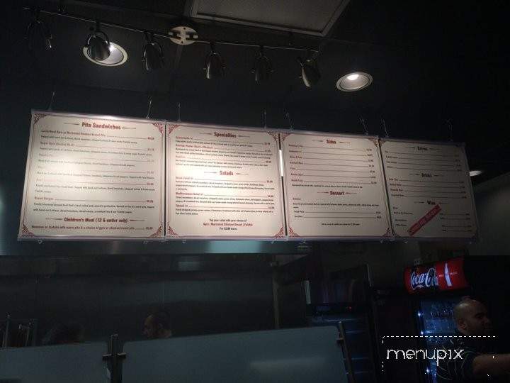Opa! Mediterrean Cafe - Fort Worth, TX menu_pic