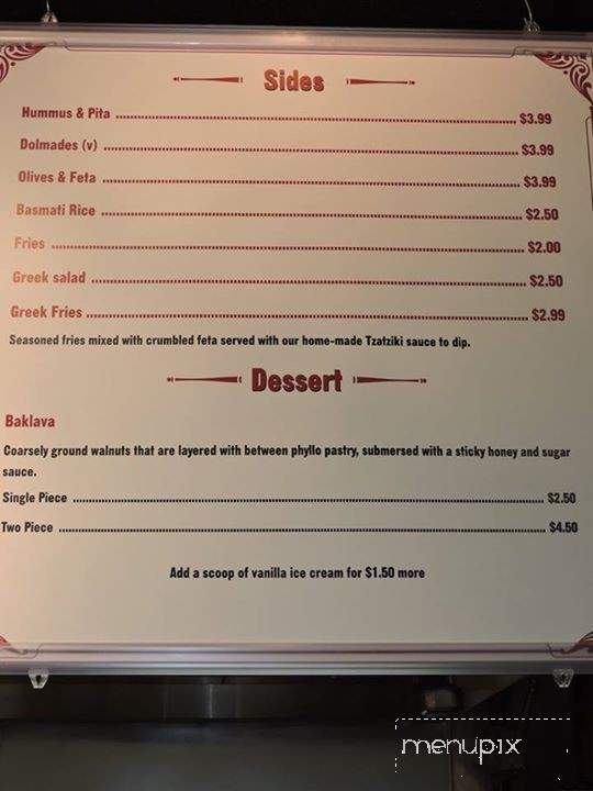 Opa! Mediterrean Cafe - Fort Worth, TX menu_pic