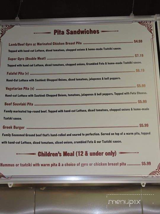 Opa! Mediterrean Cafe - Fort Worth, TX menu_pic