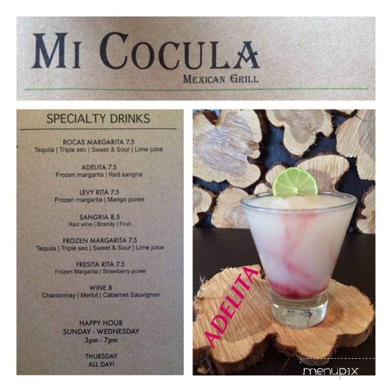 Mi Cocula Mexican Grill - Fort Worth, TX menu_pic
