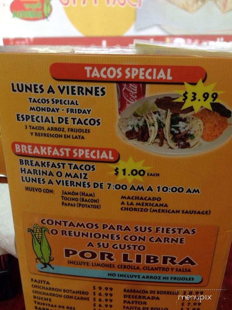 Taqueria La Hacienda - Fort Worth, TX menu_pic